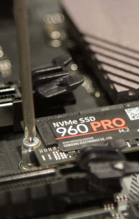NVMe storage installation